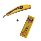 1pc Tajima High Quality Acrylic PVC Board Hook Knife Cutter, Arched Acrylic Hook Knife with 10pcs Spare Hook Blades