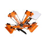 4 Color 1 Station Silk Screen Printing Machine 4-1 Press DIY T-Shirt Printing with Easy Adjusting System