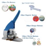 2016 New Pro 2-1 / 4" 58mm Button Maker Machine Badge Press + Pin Buttons + Fridge Magnets + Mirror Buttons with Key-Chain + Hanger Buttons + 1pc 58mm Circle Cutter