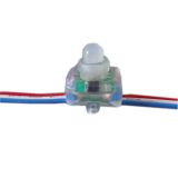 Полноцветный влагозащищенный точечный LED модуль рассеянного света (постоянное напряжение 12В; WS281; RWB провода; квадратная форма)