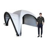 Надувной купольный шатер с фотополотном, задней стенкой и навесом (396см)