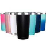 6pcs 20oz Stainless Steel Tumbler Double Wall Vacuum Insulated Cup with Slider Lid