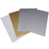 16" x 24" 100pcs Sublimation Blanks Aluminum Sheet Metal Board 0.45mm Thickness Pearlized Gold Silver White Sparkle Silver