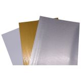 CALCA 6" x 8" 100pcs Sublimation Blanks Aluminum Sheet Metal Board 0.45mm Thickness Brushed Gold Silver