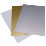 CALCA 8" x 12" 100pcs Sublimation Blanks Aluminum Sheet Metal Board 0.45mm Thickness Titanium Gold Silver