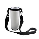 CALCA 10pcs Sublimation Blanks Neoprene 20oz Skinny Straight Tumbler Sleeve Sublimation Tumblers Holder with Shoulder Strap
