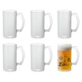 US Stock, CALCA 24 Pack 16oz Frosted Sublimation Glass Mugs Blanks Bulk Mugs with Thick Matarial(Local Pick-Up)