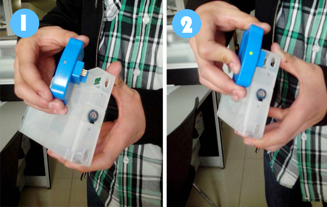 Epson 4880 Refilling Cartridge installation steps