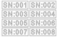 Serial number text