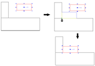 Locate and align in dragging 