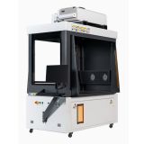 2-Station 350W RF CO2 Laser Marking Machine for Jeans with High-Speed Galvo Scanner