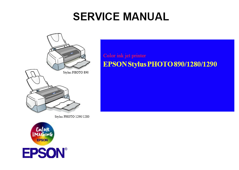 Принтер на английском языке. Epson 1290. Epson Stylus 890. Сервис мануал. Epson manual service.