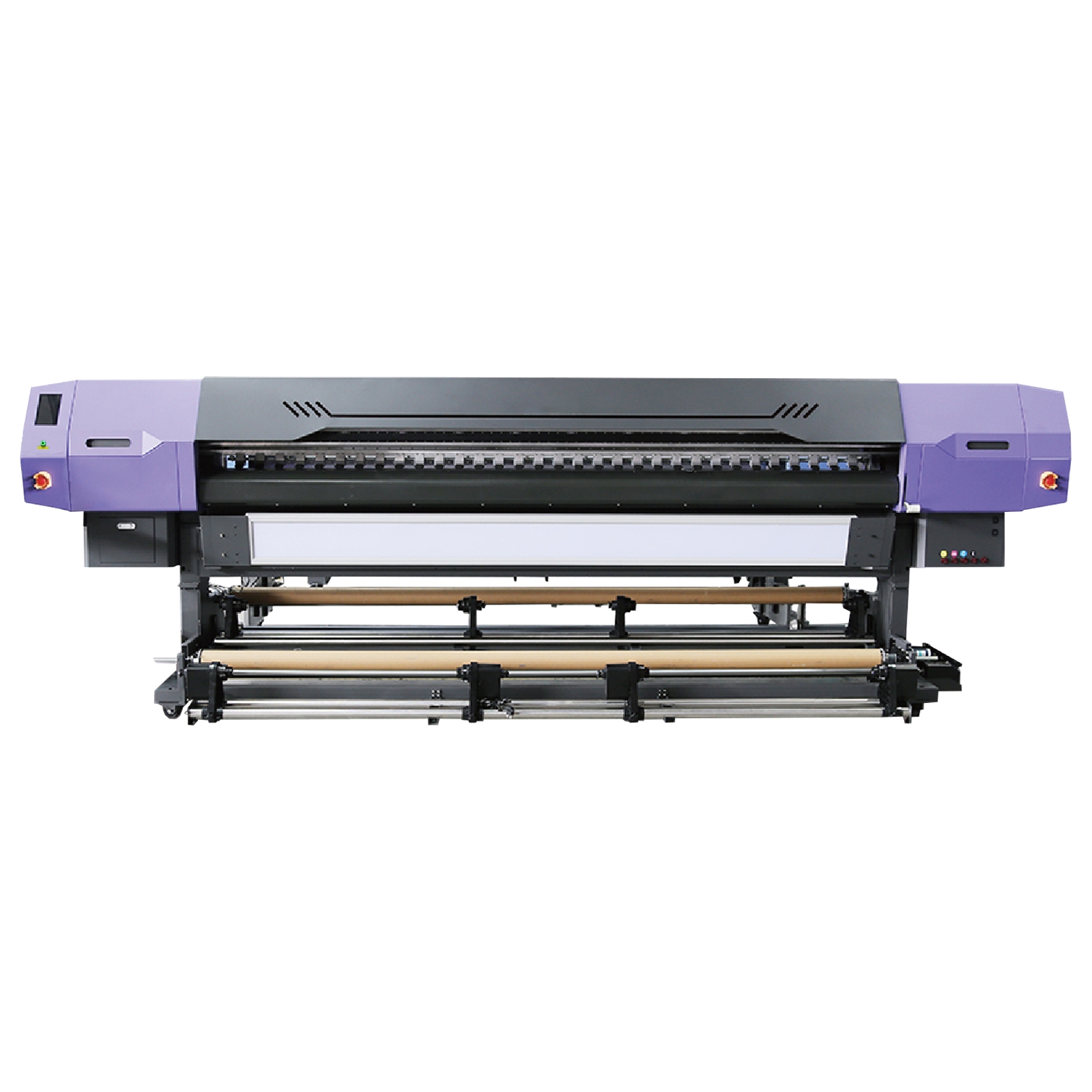 Промышленный УФ-принтер шириной 3,2 м с двойной системой прижимных роликов и печатающими головками Konica 9888H