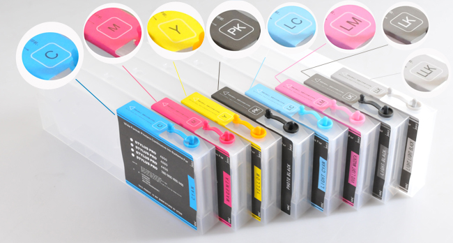 Epson 4880 Refilling Cartridge colors