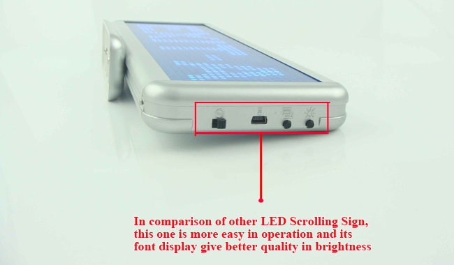 Table LED scrolling B1664B features