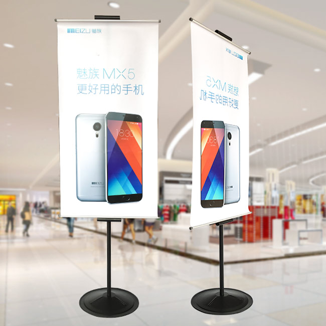 Adjustable Poster Splint Sign Stand with Double-sided Sign Holder