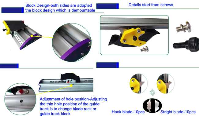 Sliding KT Board Cutting Ruler, Paper Trimmer Ruler, Photo Cutter with Ruler